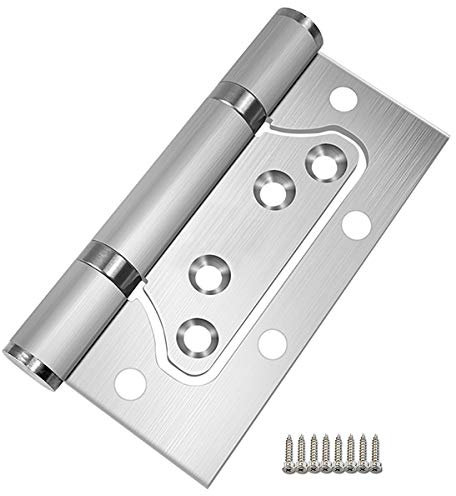 Bisagras de puerta de 2 Piezas, Bisagras de Acero Inoxidable Rodamientos de Bolas Bisagras para Puertas de Casa, Puerta de Habitación, Plateado