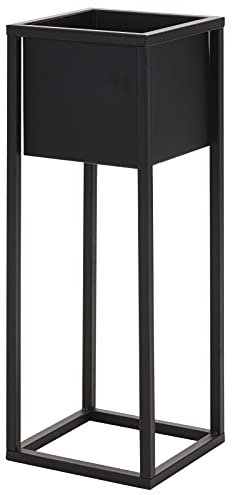 Muddy Hands Black Metal Plant Pot Stand Indoor Home Decorative Flower Display Planter Holder Cover (Height - 60cm)