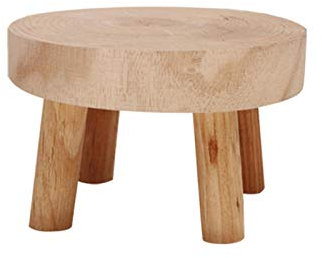 POHOVE Mini Wooden Stool Display Stand Wooden Plant Stand Vintage Wood Grain Plant Holder for Flower Pots Plant Pot Riser Stand Decorative for Indoor Outdoor Home Patio