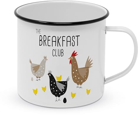 PPD Kaffekopp Breakfast Club 450 ml tekopp emalj kaffemugg cappuccinokopp emalj kopp kaffekopp tekopp handtag kopp cappuccino-kopp handtag kopp