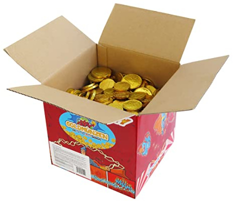 CAPTAIN PLAY Chocolate Gold Coins Bulk Pack – 4 kg, 560 Individually Wrapped Coins – Birthday Party Bag Fillers & Candy Bar Bulk Quantity
