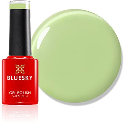 BLUESKY Gel Nail Polish, Benefit Of The Doubt, SS2303, Pale Green, Long Lasting, Chip Resistant, 5 ml Requires Drying Under UV LED Lamp