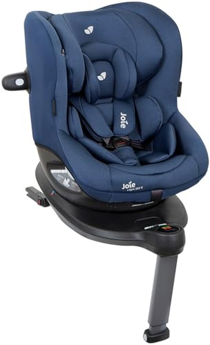 Rehausseurs de siège marque Joie. Modèle Reboarder-Kindersitz i-Spin 360 R i-Size - ab Geburt - 4 Jahre (40-105 cm) mit Isofix-Basis - Deep Sea