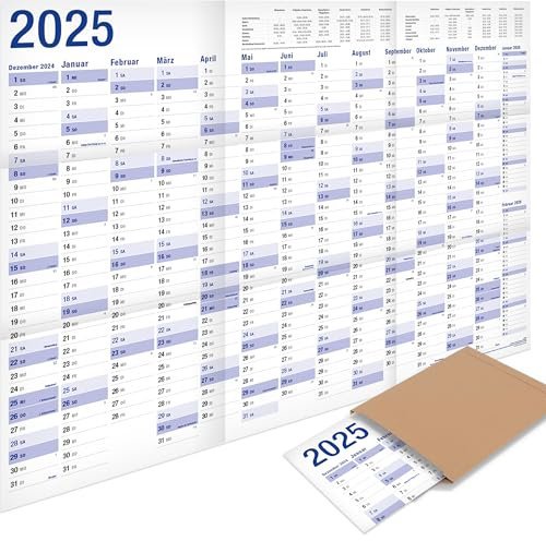 Yohmoe® XXL Wandkalender 2025 groß im Format 98x68 cm, Jahresplaner 2025 Wandkalender quer - Beste Kalender Qualität