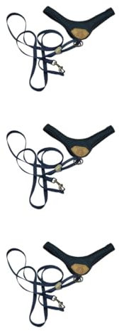 Kisangel 3St Haustiere sicher Weste für Haustiere Welpengeschirr Neckholder-Tanktop Leine für Katzengeschirr laufweste Haustierzubehör Haustier Geschirr Westenstil Leinen einstellen Gurt