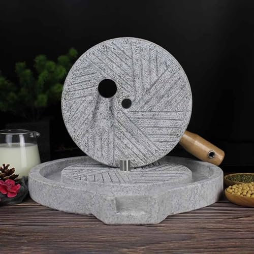 Manual Coffee Grinders Stone Mill 20 25 30 35 cm Granite Hand Crank Grain Mill, Household Small Paste Mill Food Pulverizer, Spice Wheat Peanuts Smashers for Teaching & Parent-child,35cm/13.8inch