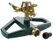 Arroseur Lawn avec base en métal, arroseur à pulsation, arroseur à impulsion pour les zones d'irrigation jusqu'à 540 m², rotatif à 360° pour la pelouse, la cour et l'herbe - Large couverture