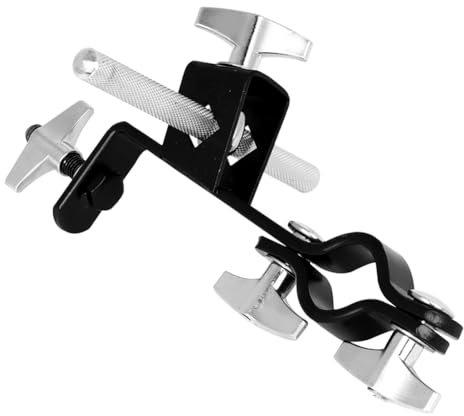 Juqoyue Instrumentenständer-Erweiterungsklammer, Multifunktionaler Kuhglockenständer, Windspieleständer, Trommelerweiterungsklammer, Beckenständer, Trommelerweiterungsklammer