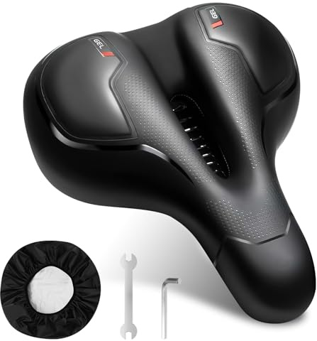LURICO Sillín de Bicicleta Acolchado Antiprostatico, Asiento Bicicleta Muy Cómodo con Espuma Viscoelástica y Diseño Antivibración - Universal para MTB, Carretera, Bicicletas Eléctricas, Ciclismo Urban