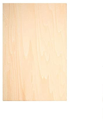 Foglio di legno di tiglio, pezzi di legno non finiti, fogli di tiglio da 1,5 mm, fogli di compensato per artigianato e progetti fai da te (200 x 300 mm x 1,5 mm)