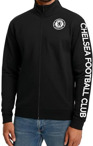 Icon Sports Unisex Officially Licensed Chelsea Fc Track Jacket Adult Trainingsjacke, 78tj_Black, Large