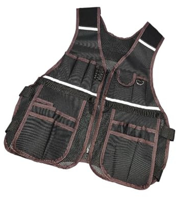 Gilet Utensile Rinforzato In Tessuto Con Tasche Multiple Organizzatori Di Lavoro Riflettenti Per Meccanico Elettricista Strumento Elettricista