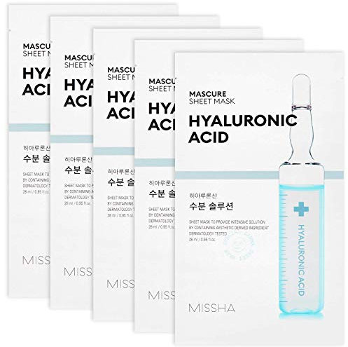 MISSHA - Maschera Viso Mascure Hydra Solution con Acido Ialuronico | Idratazione Intensiva | Pelle Morbida e Ringiovanita | Ideale per Pelle Secca, 1 unità