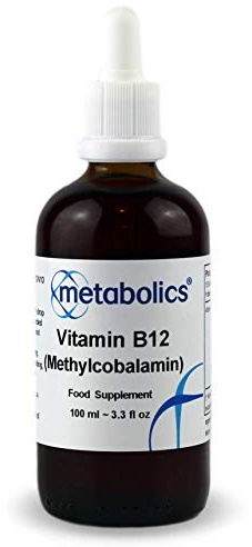 Liquid B12 Methylcobalamin by Metabolics — Vitamin B12 Supplement Containing Only Methylcobalamin & Purified Water — Contributes to The Reduction of Tiredness & Fatigue | Additive Free