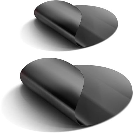 BergsteinerGrill BRATFOLIE, rôtir sans graisse, dième, protection de poêle 24 cm pour une cuisson propre, sans BPA et sans PFOA, spatule, cuisson saine, Noir , Set 3 ( 2er Pack Bratfolie (24 & 28 cm)