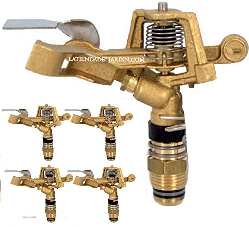 Suinga 5 x ASPERSOR DE RIEGO agricola Laton Circular 24º 1/2, 9 a 14 MTS
