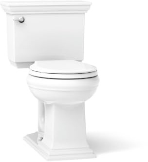 KOHLER Memoirs Stately Continuousclean St Two-Piece Round-Front Toilet, 1.28 Gpf