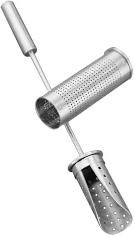 HOMSFOU Stainless Steel Tea Infuser Stick with Fine Mesh Filter Metal Strainer for Loose Leaf Tea Brewing at Home and Office Portable Compact 0.7 Inch