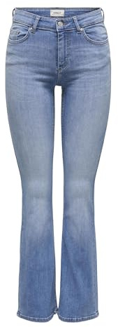 ONLY dam Utsvängda fit jeans Onlblush Mw Back Pock Fla Tai222 Dnmnoos