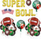 Bluelves Super Bowl Deko,40 Stück American Football Deko,Superbowl Party Deko,Snack Stadion NFL Dekoration Deko Set, SUPERBOWL,USA Flaggen, Folien-Luftballons,Luftballons