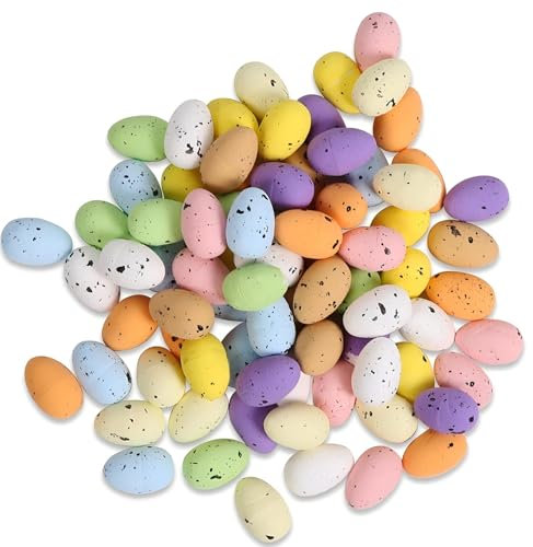 Niwieoi 100 PCS Mini Eggs,Easter Egg Decorations,Egg Decorations,Foam Eggs,Easter Basket Decorations,Decorative Eggs,Foam Eggs for Crafting,Foam Easter Eggs,Tiny Easter Eggs,Easter Decorations