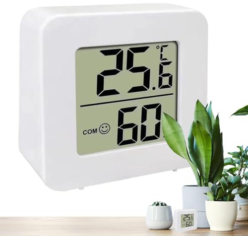 Misuratore di temperatura interna – Misuratore di umidità | Igrometro Digitale | Misuratore di umidità e temperatura digitale | Igrometro LCD per misurazioni interne di temperatura e umidità