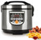 Olla a presión eléctrica, de acero inoxidable, 220 V, 700 W, con olla a presión táctil, para cocinar arroz, cocinar verduras al vapor, freír y hornear en el horno