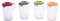 Ecoplast Jarra de plástico con tapa, jarra de 1,5 l, rojo/pardo/verde pálido/verde ácido, 1,5 l