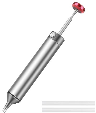 Premium Solder Sucker Pump High-Power Desoldering Tool with Innovative Heat-Resistant Silicone Nozzle One-Handed Operation Precision Solder Removal Anti-Clogging Design