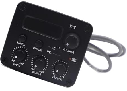 Pickup Akustisk Gitarr B band T35 akustisk gitarrförmikrofon 3 bands EQ halvtonsdisplay inbyggd keramisk piezo stämapparat