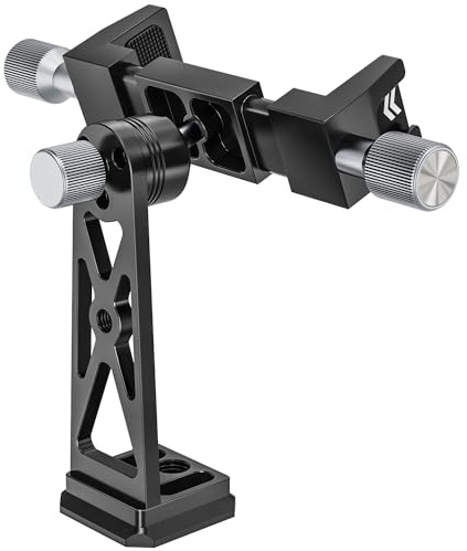 Cenawin Arca-Swiss, adattatore per treppiede per smartphone, in metallo, con 2 scarpe fredde, filettatura da 1/4 3/8, girevole a 360°, morsetto per treppiede per iPhone 17, 16, 15, 14 Pro Max
