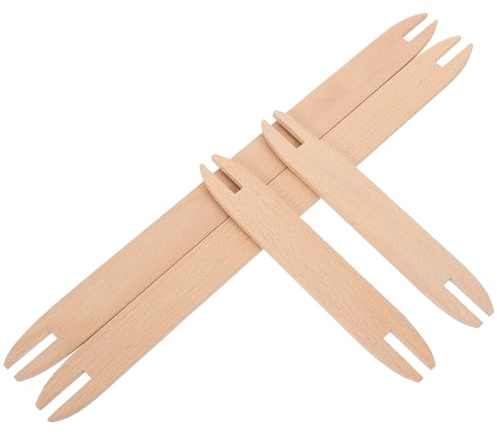 Cabilock Kit 4 Navettes de Tissage en Bois pour Travaux Manuels, Petit et Grand Format, Accessoires Couture DIY, Outils Tricot pour Amateurs, Tissage Maison, Loisirs Créatifs, Usage Tout