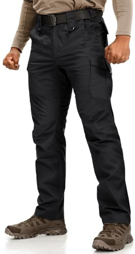 IDOGEAR Pantalon Tactique Homme Pantalon Randonnée Outdoor Imperméable & Respirant Softshell Multi-Poches pour Trekking Airsoft Chasse Résistant & Léger