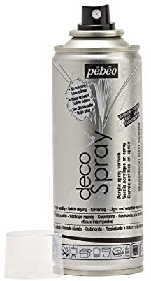 Pébéo - decoSpray - Transparentes Lackspray - Auf Wasserbasis - Nicht entfernbar, dauerhaft und beständig - Innen- und Außenanwendung - Größe 200 ml - Matt