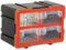 DAYTOOLS Werkzeugbox TW2021, Kunststoff, 4-teilig, schwarz/orange | Robuste Werkzeugbox mit 4 großen Sicht-Schubladen | Mit DAYTOOLS TW-Serie erweiterbar | Für Wand- und Standmontage