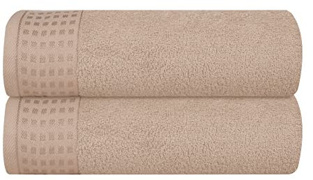 GLAMBURG Baumwolle 2er-Pack Oversized Badetuch-Set 70 x 140 cm, große Badetücher, Ultra saugfähig, kompakt, Umweltfreundlich und 100% recycelbar, schnell trocknend und leicht, Bräunen