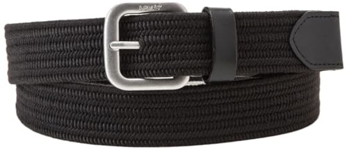Levi's Stretch Woven Belt OV, Regular Black, 90 Unisex, Nero regolare., 90 cm