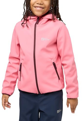 Jack Wolfskin Unisex Kinder Fourwinds Kids Softshelljacke, Pink Lemonade, 164 EU