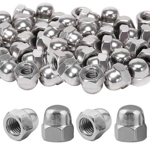 M6 Ecrou Borgne, Ecrou Borgne Hexagonal, Ecrou Borgne Inox, 50 Pièces Écrou Borgne en Acier Inoxydable, Convient pour les Machines, les Pièces Automobiles, les Équipements de Communication