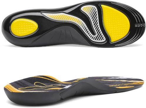 Leebey Solette Ortopediche Supporto per Arco Scarpe Plantari Ortopedici Plantare Piede Piatto per Sperone Calcaneare, Piedi Piatti, Fascite Plantare, Dolore al Piede Donna Uomo Nero 39-40 EU