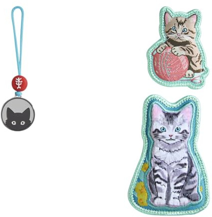 Step by Step Magic Mags „Cat Lilly“, 3-teilig, 2 Magnet-Applikationen und 1 Anhänger, Katze, passend zum Schulranzen oder Vorschulrucksack