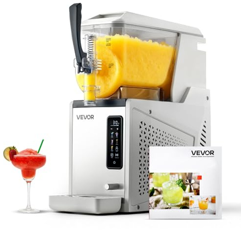 VEVOR Slush Maschine 1 x 3 L, Slusheis Eisbereiter 350 W (kein Eis nötig), Elektrische Margarita-Maschine mit Selbstreinigungsfunktion, Geeignet für Frozen Margaritas Frappés Milchshakes Shakes