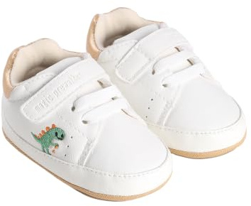 Infant Baby Boys Girls Moccasins Sneakers Bear Embroidery Soft Sole Flat PU Leather Anti-Slip Prewalkers Pram Toddler Trainers Run First Walker Shoes for 0-18 Months