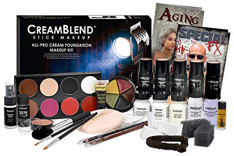 Mehron Makeup Creamblend All-Pro Student Makeup Kit (Dark)