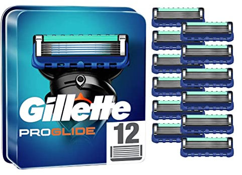 Gillette ProGlide Rasierklingen, 12 Ersatzklingen für Nassrasierer Herren mit 5-fach Klinge