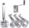 Stainless Steel Cheese Grater Rotary Handheld Kitchen Craft Metal Interchangeable Rotating Hand held Cheese Grater Shredder for Cheese Chocolate Nuts Small Vegetables Fuworance