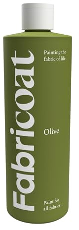 Fabricoat Fabric Paint – Restore or Change the Colour of Any Fabric - Paint Directly Onto Fabric - Transform Anything – Sofas, Lampshades, Car Interiors (250ml, Olive)