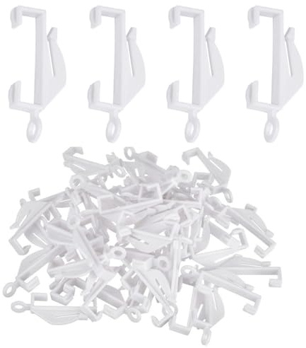 CWPFVQA 200 Ganchos para Cortinas, Ganchos para Rieles, Ganchos De Plástico para Cortinas, Anillos para Cortinas De Ducha, Accesorios para Cortinas, Adecuados para Cortinas, Tendederos