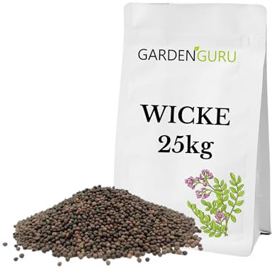 Wicke Samen 25 kg Kletterplanze Gründüngung 25kg Vogelwicke Vicia Villosa Winterwicke bienenfreundlich Behandlung des Bodens frisches Saatgut GardenGuru