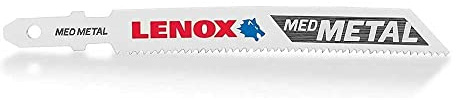 LENOX Tools 1991599 T-Shank Power Arc Medium Metal Cutting Jig Saw Blade, 3 5/8 x 3/8 18 TPI, 5 Pack
